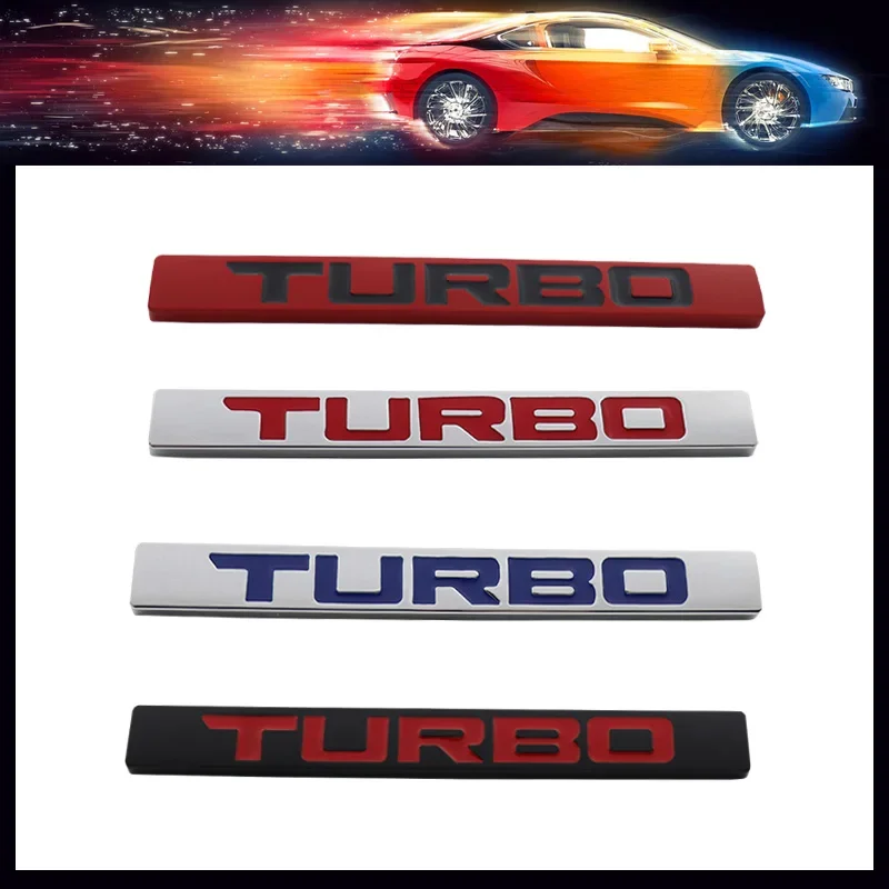 3D TURBO car Hood Fender trunk Rear Bonnet Decal Emblem Badge Sticker for cb400 i-VTEC SUV