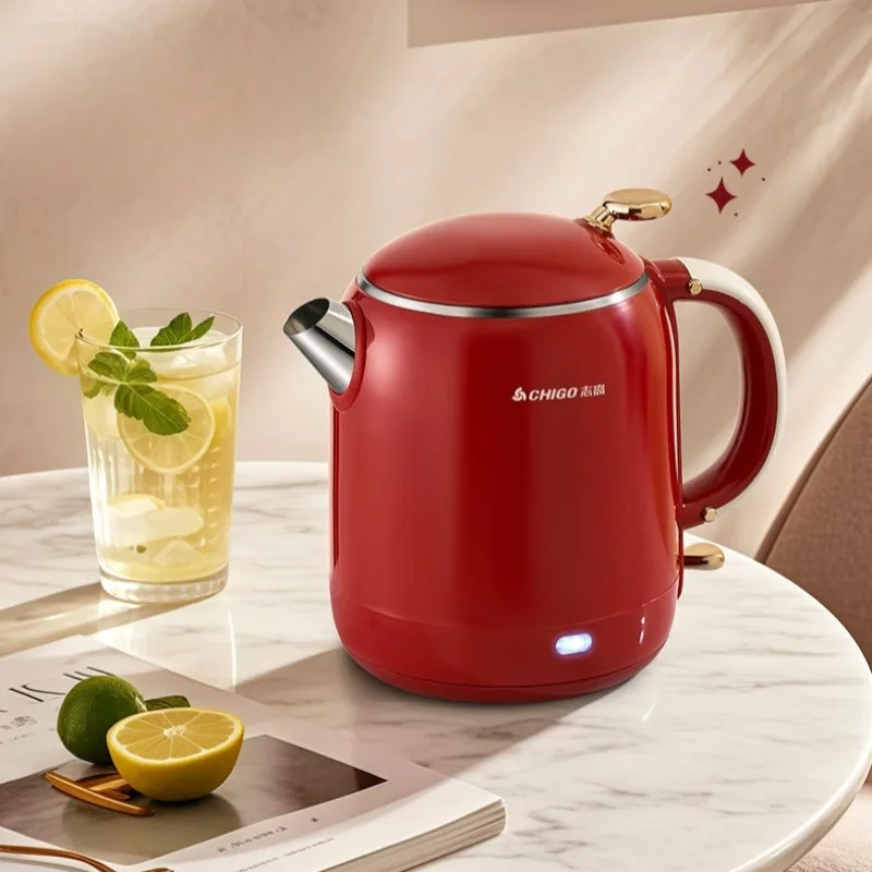 Stainless Steel Electric Kettle, Insulated Hot Water Boiler, Fast Heating Large Kettle, Auto Shut-Off Thermostatic Pot