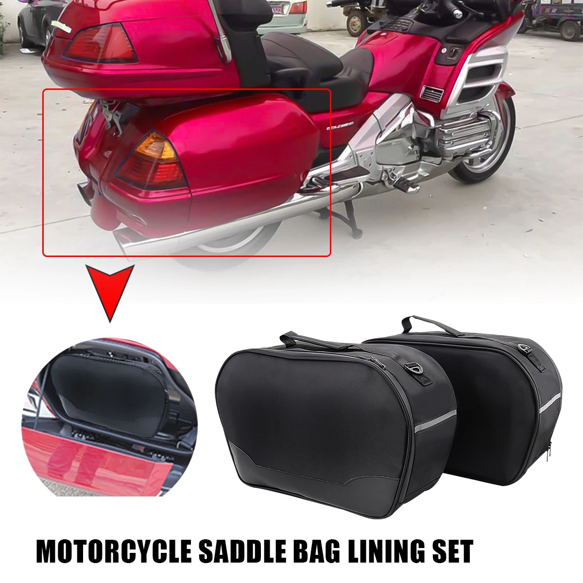 

Для мотоцикла Honda Goldwing GL1800 GL 1800 2012-2017: левая и правая сумки-кофры (пара)
