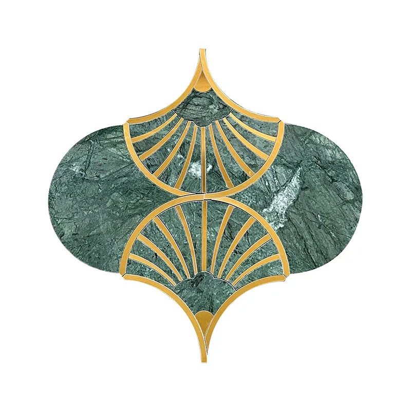 Vintage feng shui parquet hotel villa entrance entrance aisle restaurant mosaic background wall