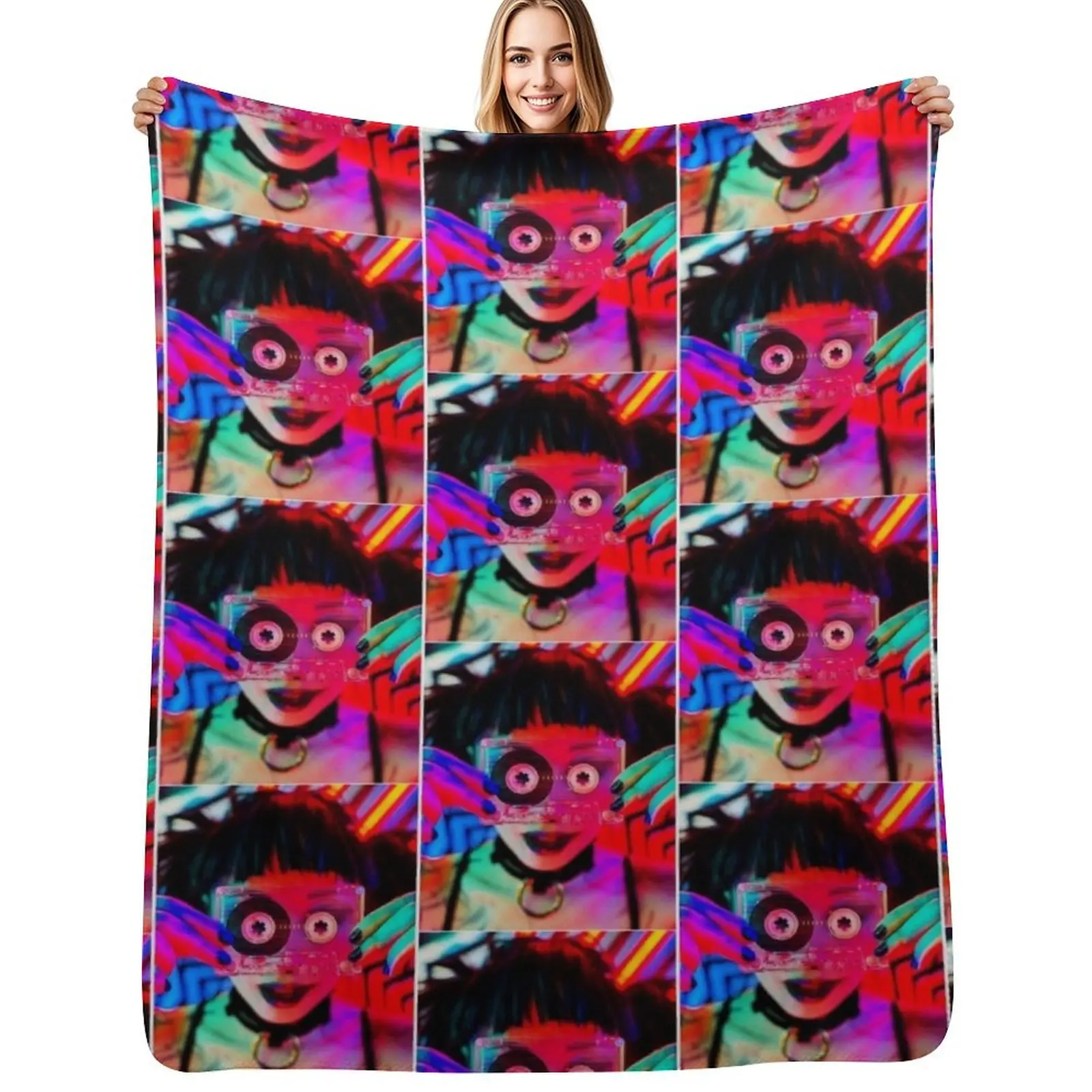 Couverture de voyage extra large The Witness Love Death and Robots, couverture douce en peluche à carreaux pour bébé et couvertures individuelles