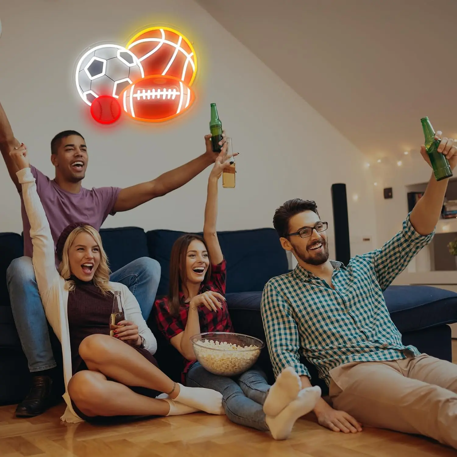 Multi Sport Balls LED Neon Sign USB Wall Light Soccer Basketball Baseball Neon Lamp Sports Bar Gym Man Cave Bedroom Decor Gift