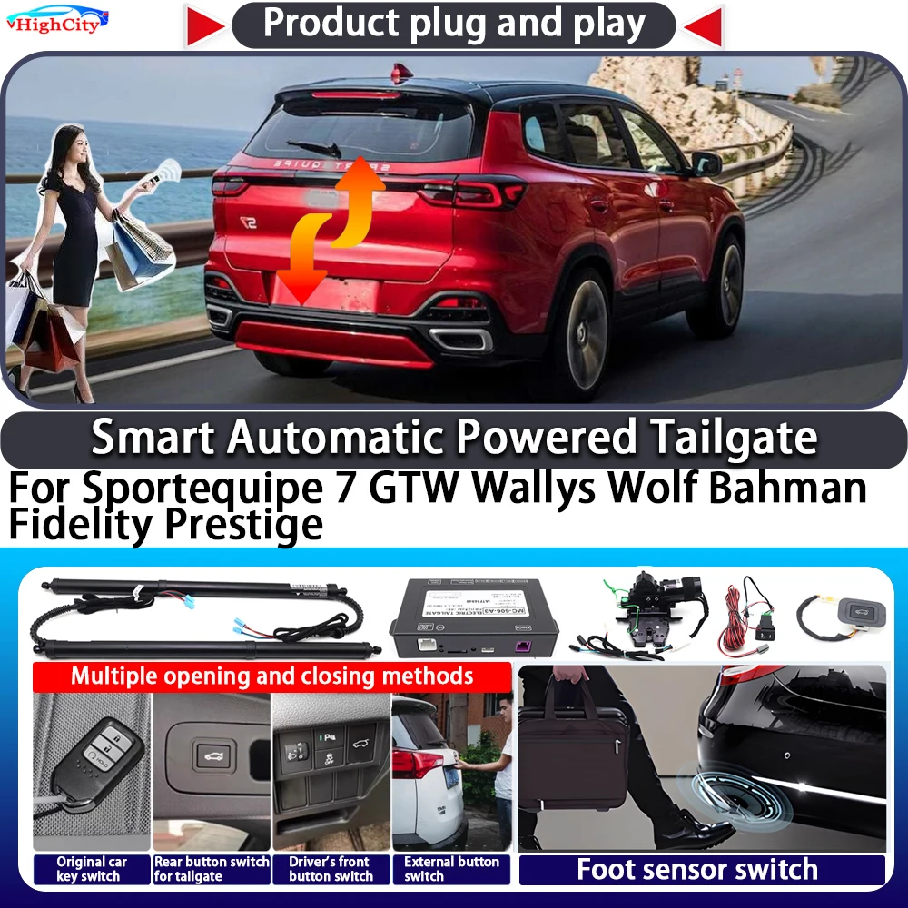 

For Sportequipe 7 GTW Wallys Wolf Bahman Fidelity Prestige Smart Automatic Powered Tailgate Key Control Trunk Kit Power Tailgate