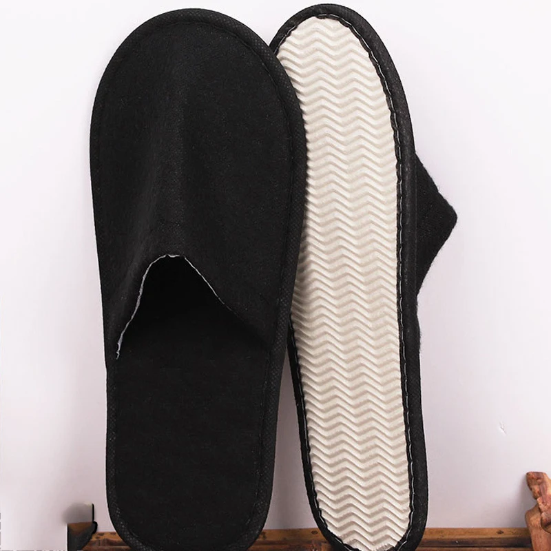 1/2Pairs Disposable Slippers Hotel Travel Slipper Sanitary Party Home Guest Men Women Unisex Closed Toe Shoes Non-slip Slippers