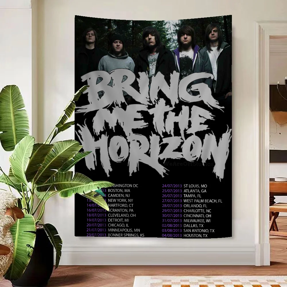 

Band B-Bring Me The H-Horizon DIY Wall Tapestry Art Science Fiction Room Home Decor Wall Art Decor