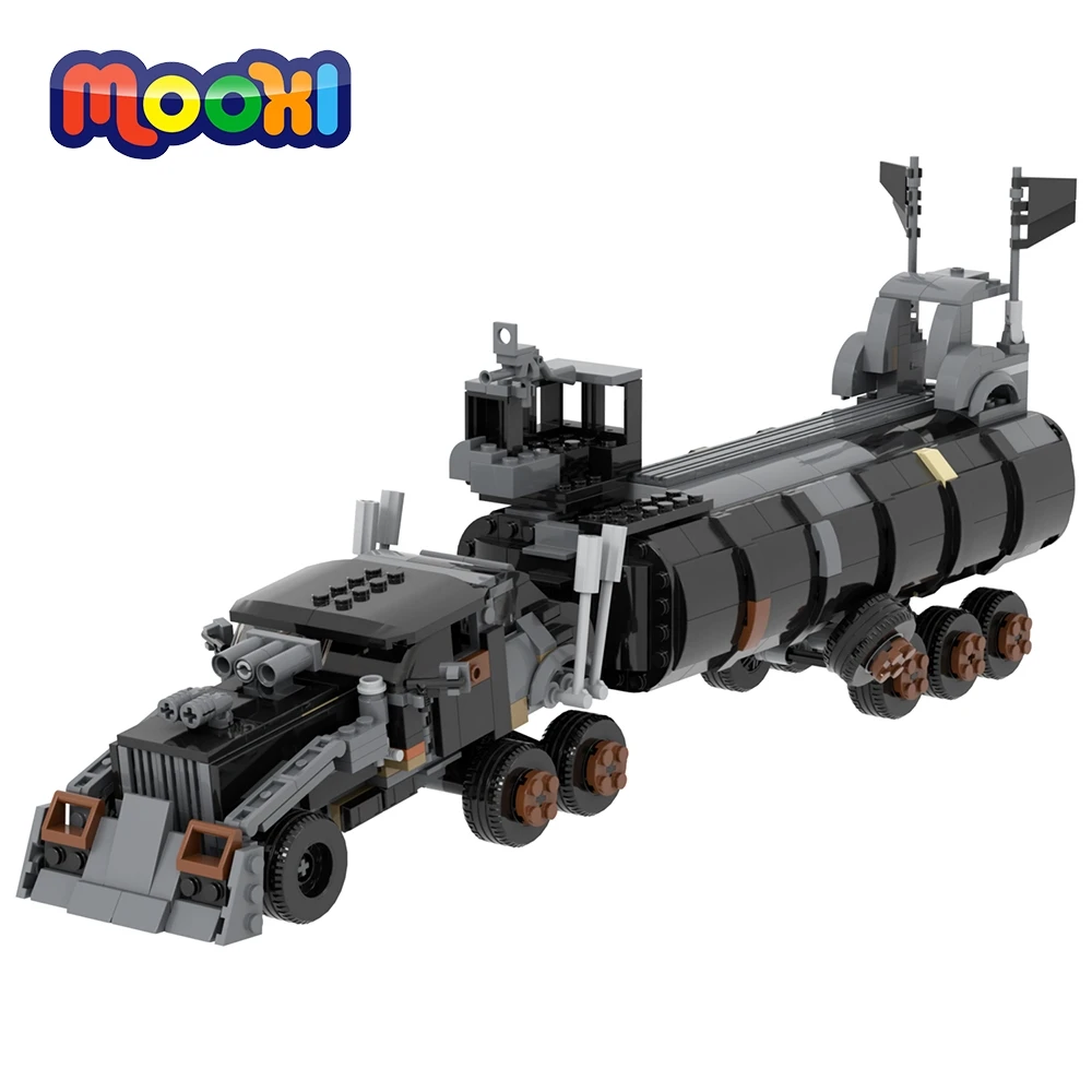 MOOXI Mad Max The War Rig 710Pcs MOC Bricks Fury Road Tatra T815 Apocalyptic Truck DIY Building Block Toys For Kids Gift MOC1514