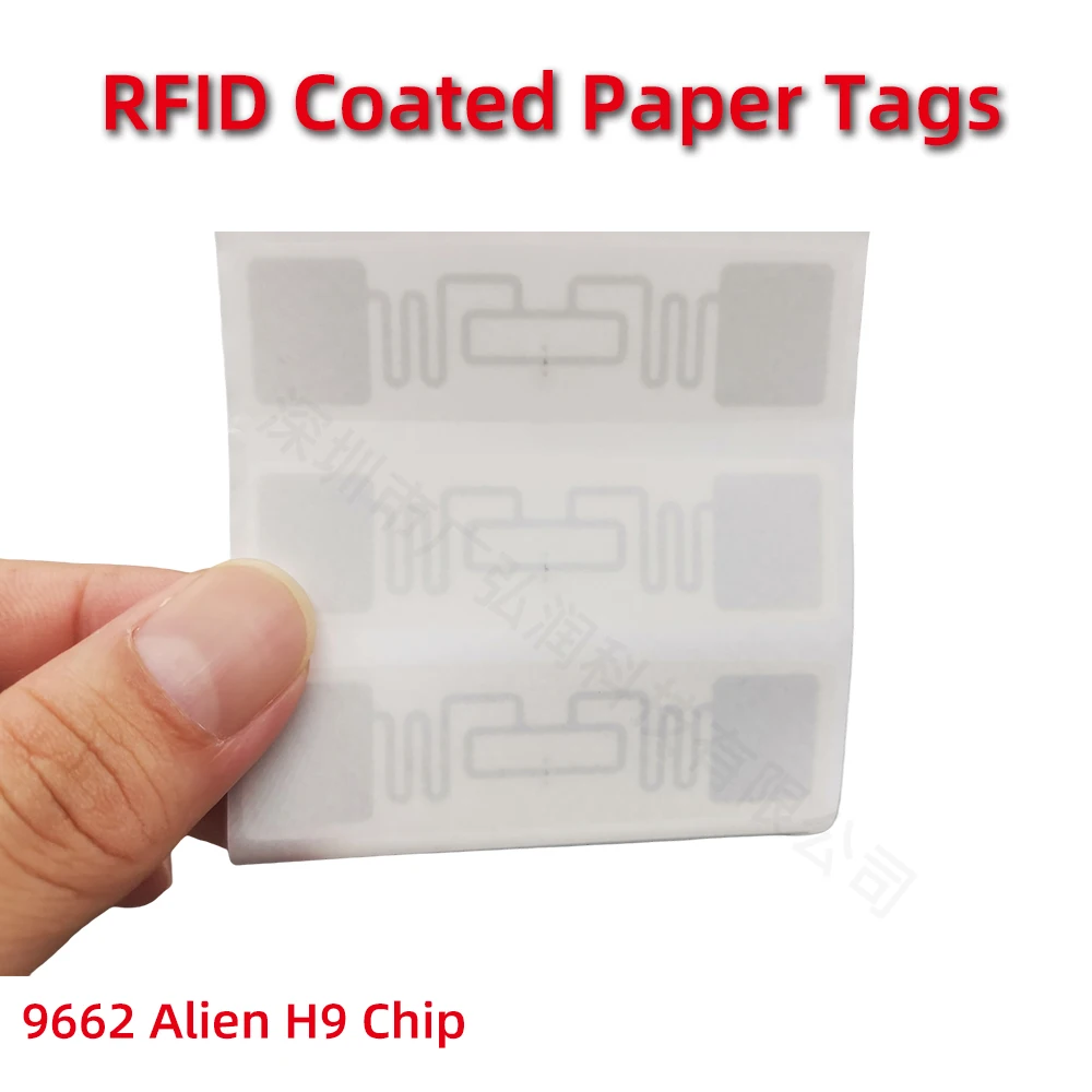 RFID UHF Tags Sticker 860-960MHz Long Range Alien H9 Lable Adhesive for Sports Timing Race Vehicle Asset Inventory