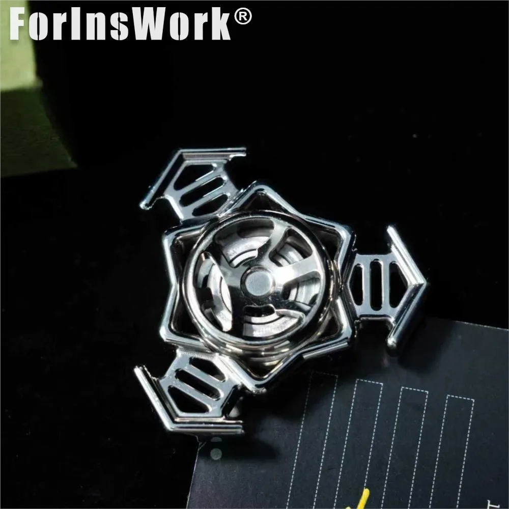 QEDC Acero inoxidable pulido 3 capas Handfeel Attack Speed Spinning Top Fidget Spinner