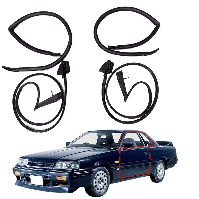 Weatherstrip Master Kit  Weather Strip Seal Compatible with Car Parts  Door Windwon Seal for 1987 Double Door R31 GTS-R