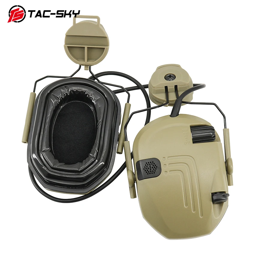 

TS TAC-SKY Hearing protection headset Noise cancelling sound pickup Bracket headset for ARC helmet rail Suitable for shooting,Hu
