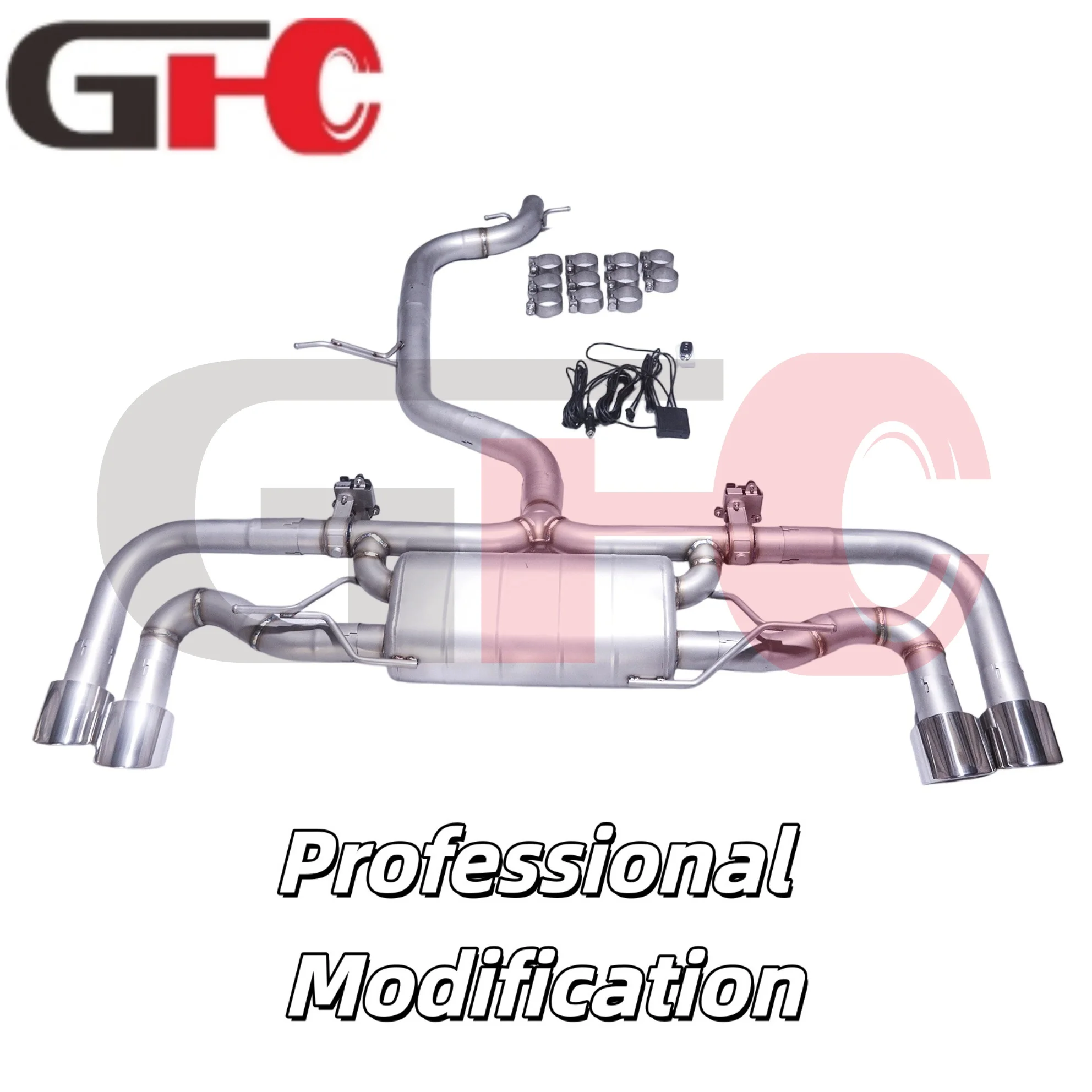 Exhaust Pipe For 2007 Audi TT MK2 2.0T GFC Mid-to-Back 101 Angle Edge with Stainless Steel Original Color Tail Pipe