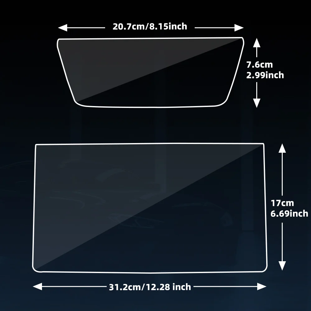 For Volkswagen ID.4 X 2024-2025 Combo Tempered Glass Protective Film HD Clear Anti-Scratch For GPS Navigation Instrument Screen