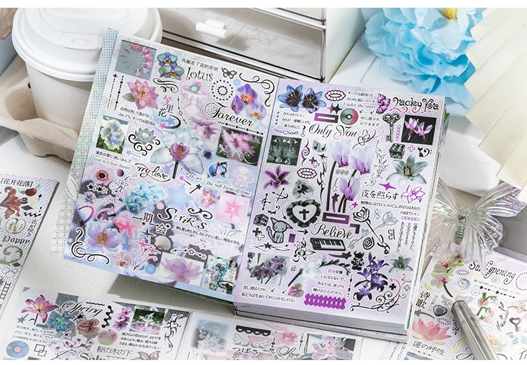 Kawaii INS Japanischer Showa-Stil Glitzerfolie Stanzsticker-Buch DIY Dekoration Scrapbook Tagebuch Schreibwaren Aufkleber – Detail 11