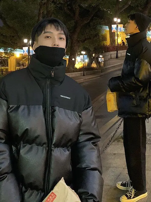 

Мужская свободная зимняя верхняя одежда из хлопка с воротником-стойкой American Sle, теплая водонепроницаемая застежка-молния