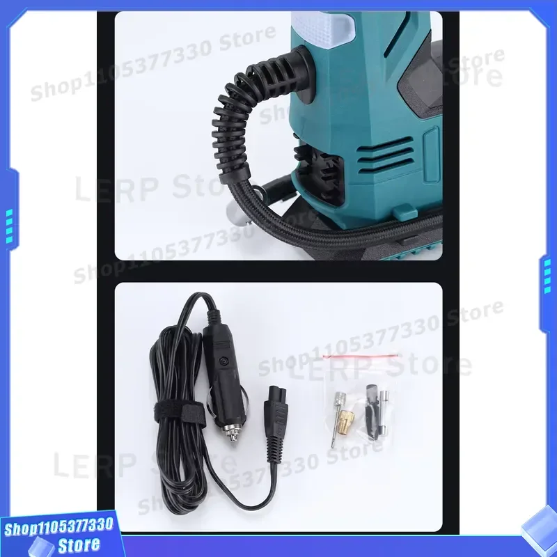 Portable Wireless Electric Air Pump with Digital Display Lithium Battery for Car Tire Inflation Home Use Multifunctional Tool