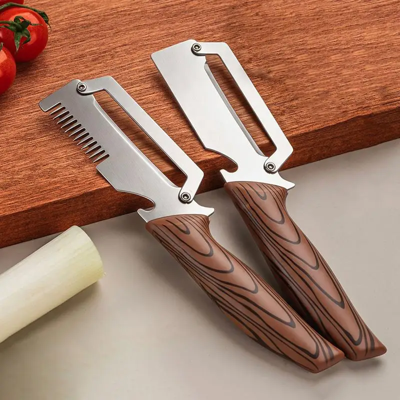 Durable Stainless Steel Fruit Peeler Rustproof Sharp Blade Multifunctional Peeling Accessory for Home Cooking Camping Use