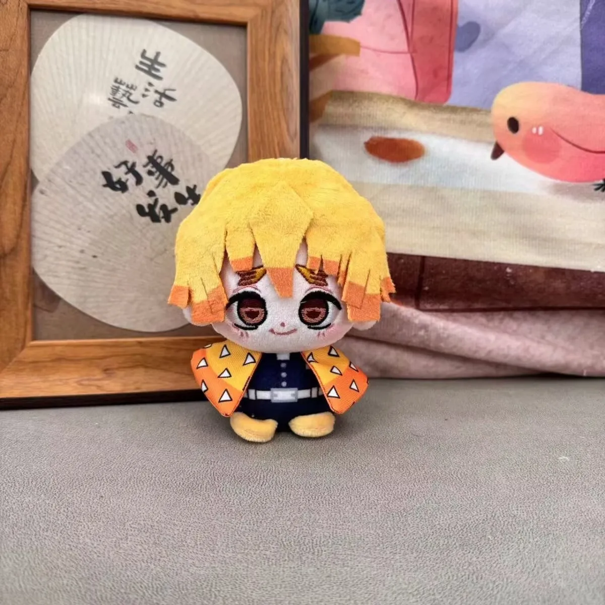 Demon Slayer: Kimetsu no Yaiba, my wife Yoshinobu,Black Little Bala,sitting doll pendant, Honey Glass Butterfly Ninja plush doll