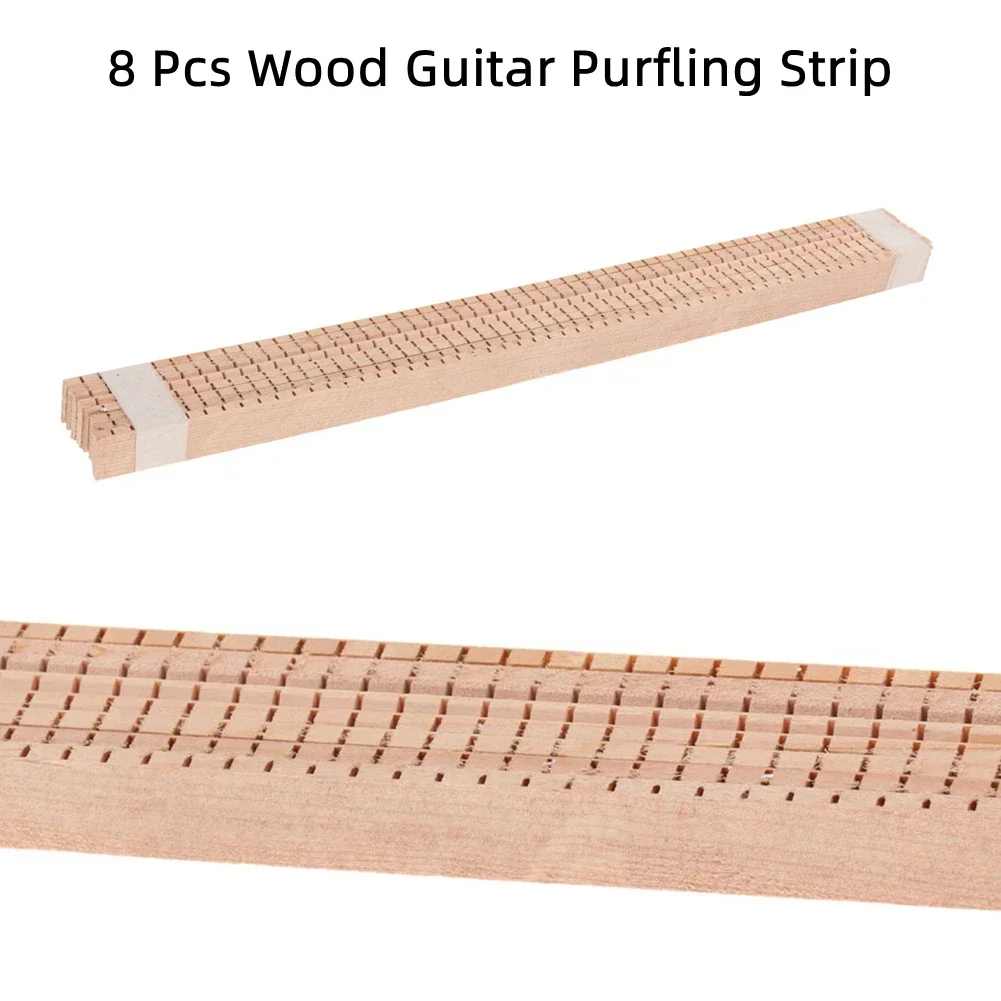 8Pcs Guitar Strips Luthier Purfling Binding Marquetry Inlay Wood DIY Guitars Decorative Accessories 360x17x4mm Inlay Strip