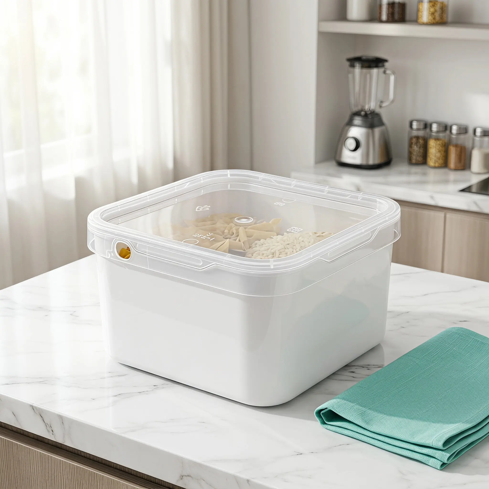 2Pcs Square Plastic Bucket Lid Leakproof Cover Clear for 5L Containers Airtight Seal Bucket Caps Chemical Resistant Cover
