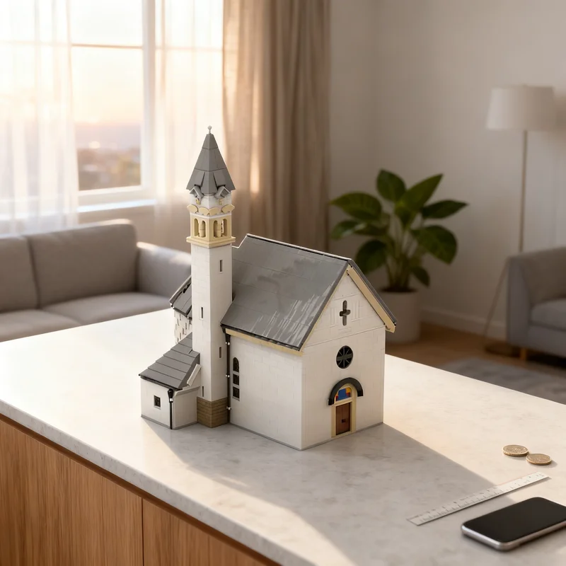 

3369pcs MOC Church Cadin Cortina Creator Expert Model Building Blocks Toy Gift Creative Display Collectible Desk Premium Adult