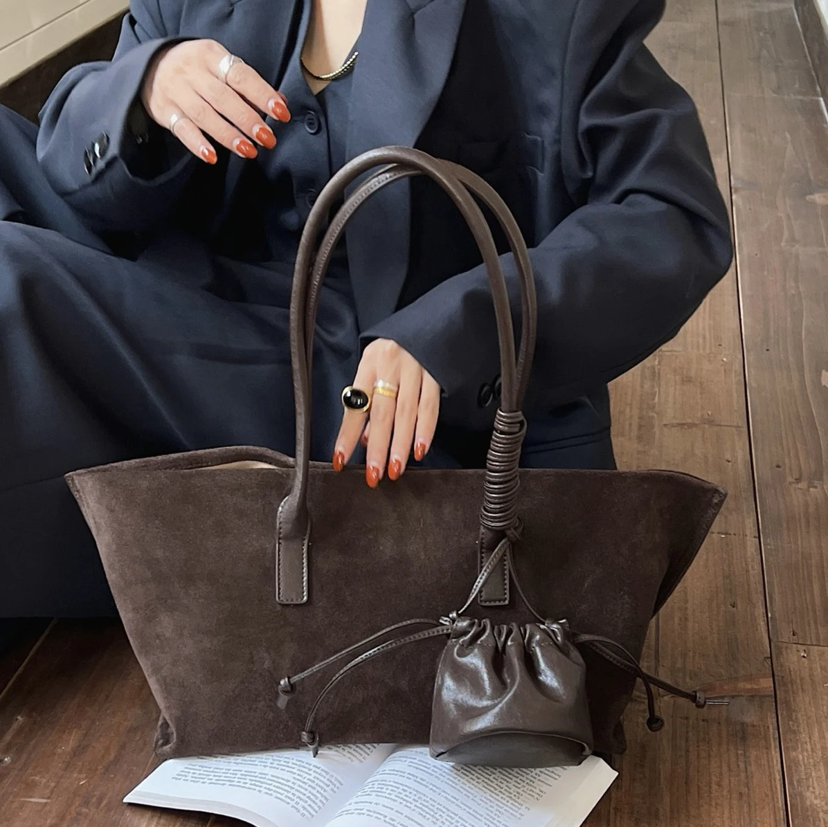 

Frosted suede autumn and winter women's bag new design large-capacity suede vintage relaxed casual handbag shoulder bag