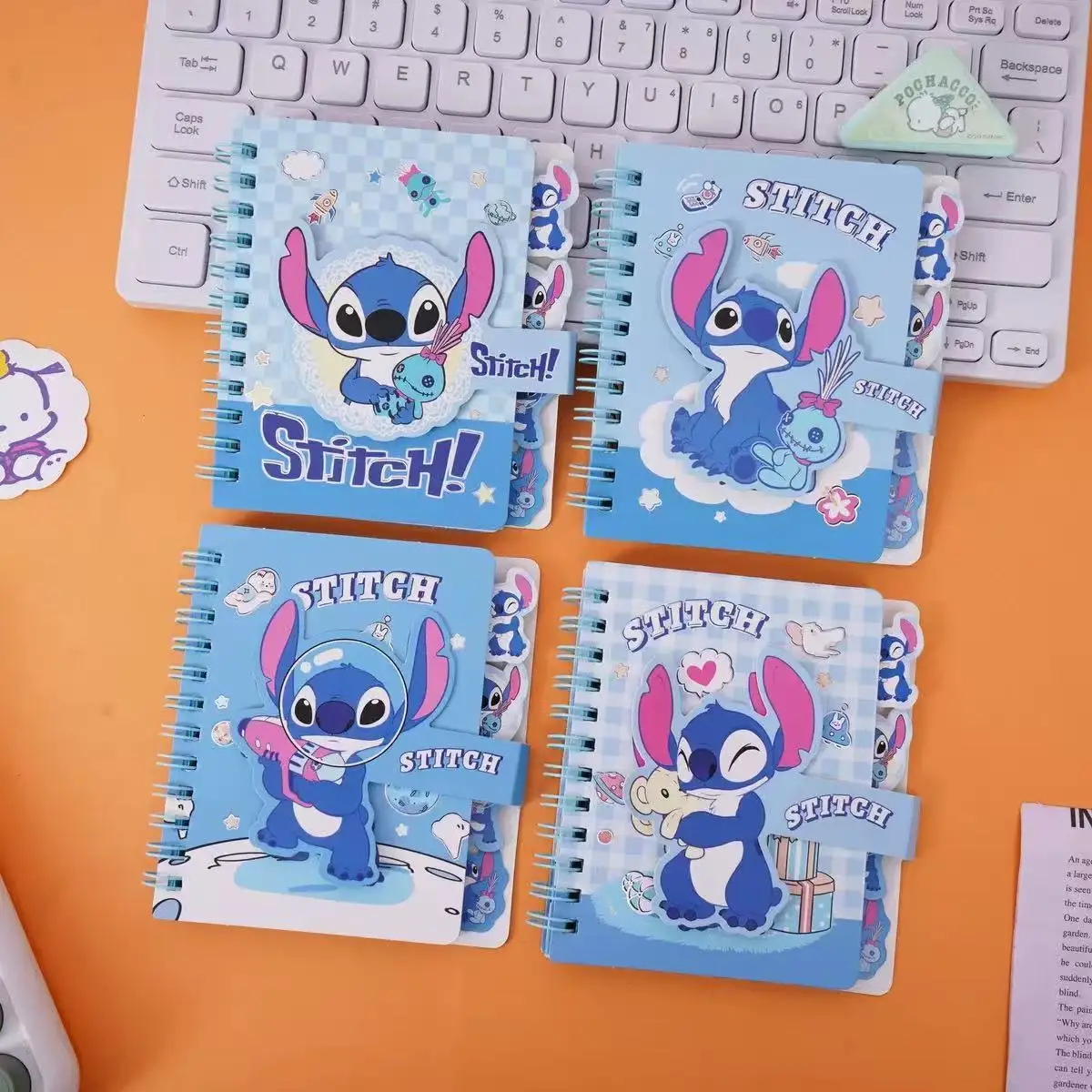 Quaderno Stitch Anime Cartoon Materiale scolastico Diario portatile Forniture per ufficio di moda Libro a spirale Regalo di Natale per le vacanze dei bambini