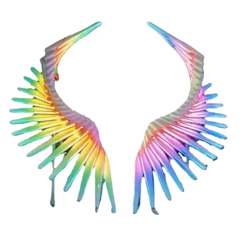 induction angel wing light, outdoor waterproof and rust-proof light festival tourist interactive device led angel wing