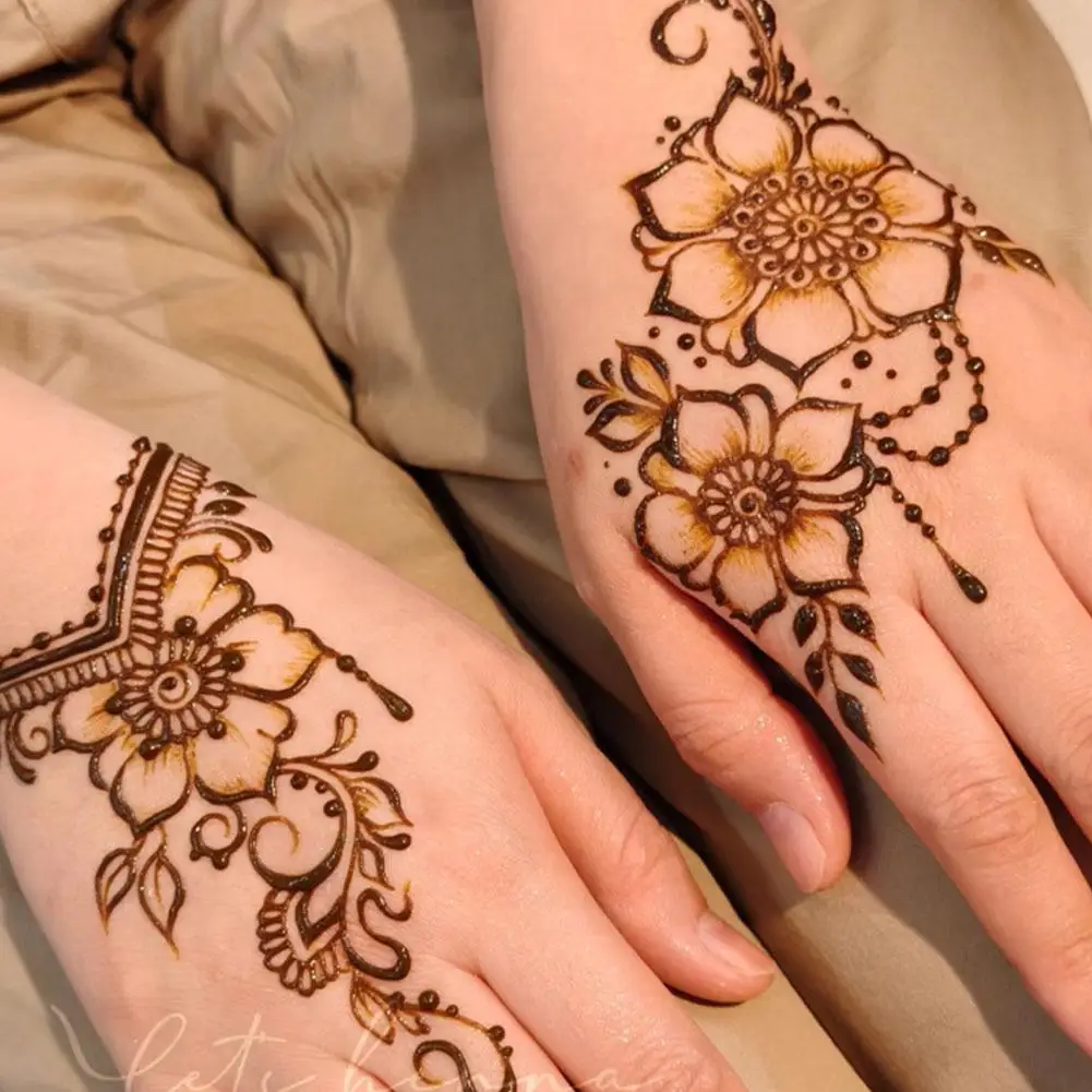 DIY Henna Body Tattoo Cream Temporary Henna Art  Body Paint Art Cream For Body Face Green Yellow Black Red Brown Blue Purple