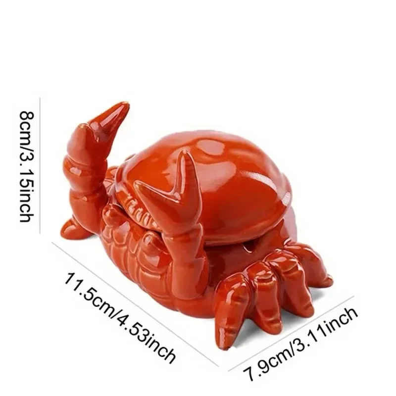 Latest Models Ceramic Crab Ashtray Realistic Claw Design Non-Electric Desktop Decorative Cigarette Tray For Home And Office
