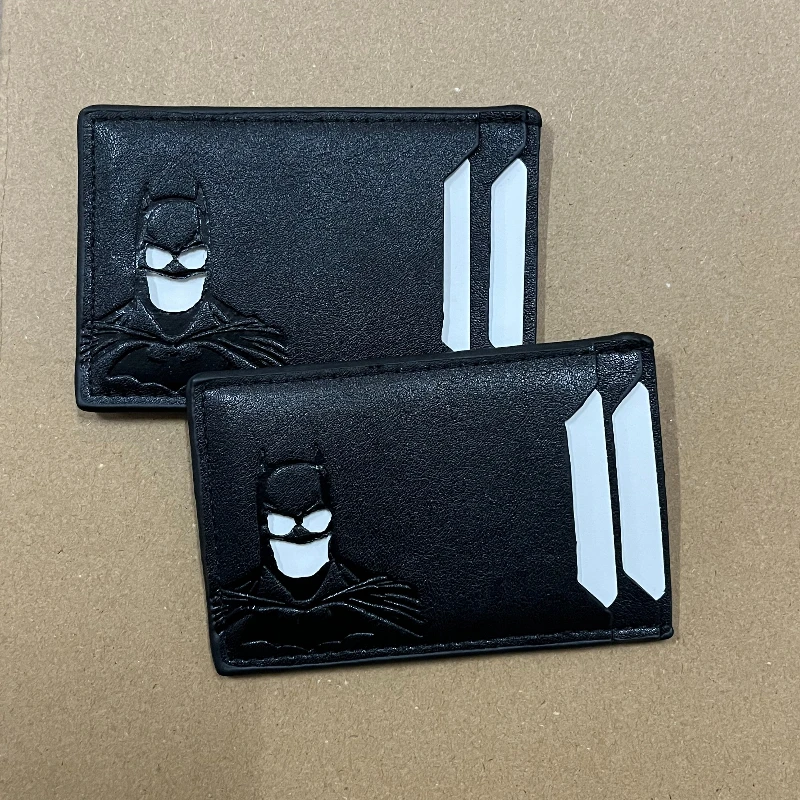 2025 New Leather Bat Wallet Personalized Superhero Mask Card Holder Bat ID Heroic Wallet Gift
