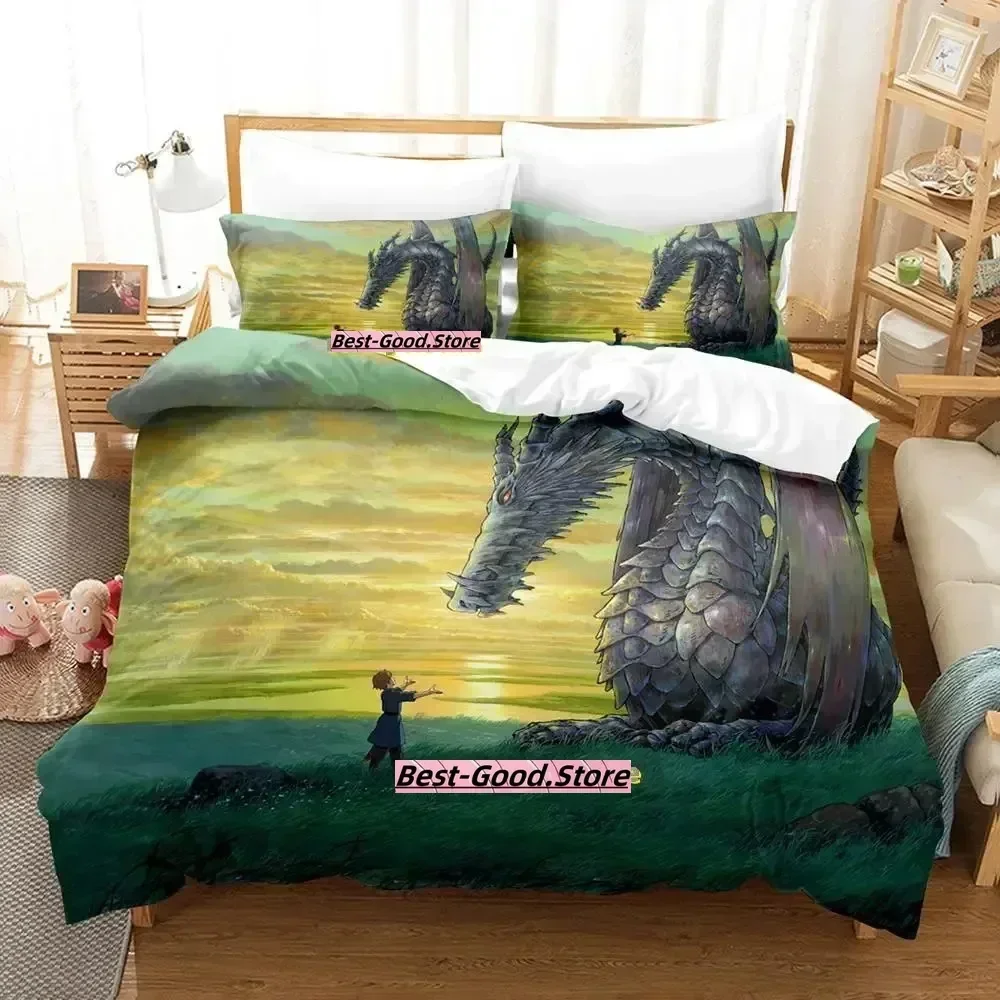

Tales From Earthsea Bedding Set Duvet Cover Sheet Printed Bed Set Pillowcase Bed Full Queen King Size Comforter Bedroom