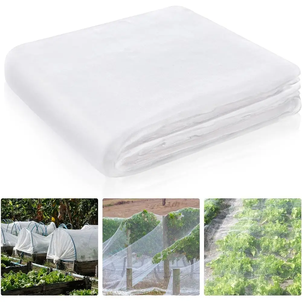 20x25ft Large White Insect Netting for Garden Beds, Raised Beds, and Greenhouses - Protects Plants from Birds, Bugs, and Insects