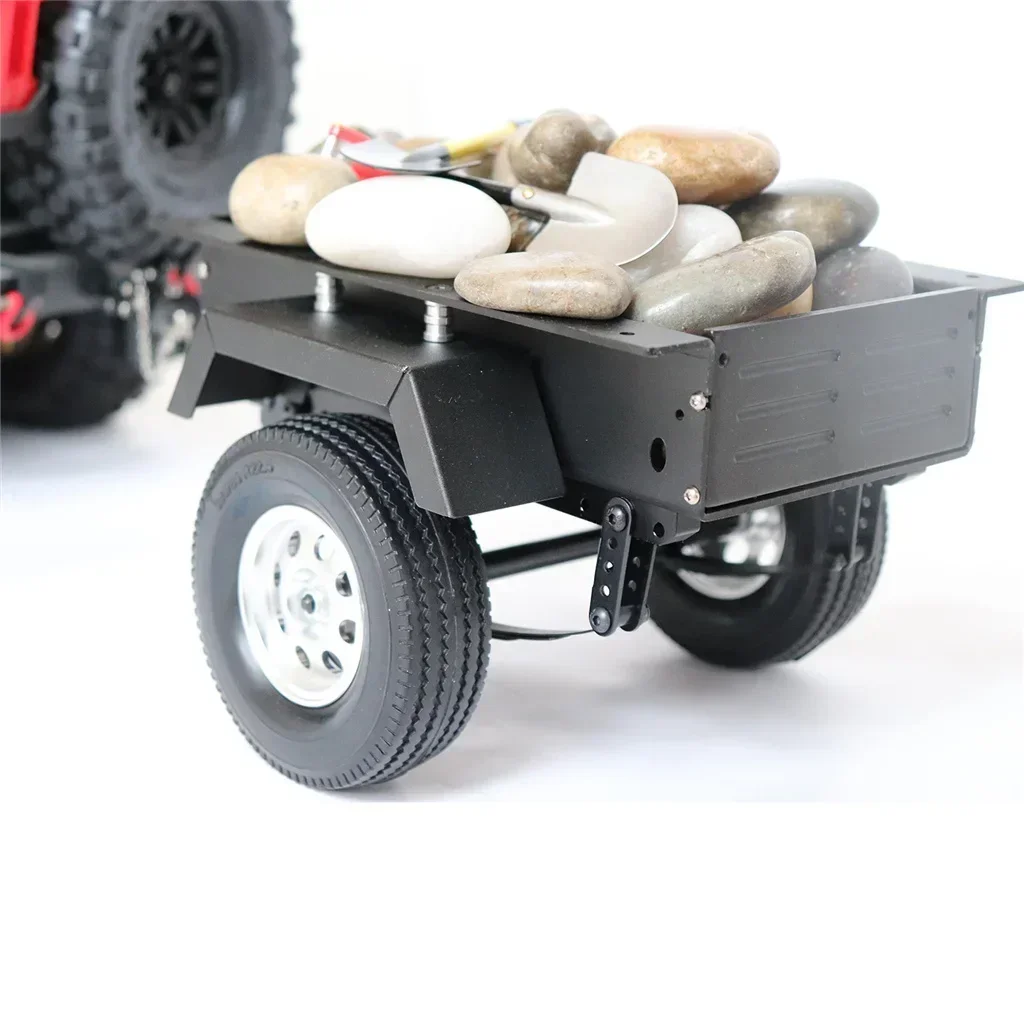 ラジコンカー用メタルリーフスプリングトレーラー,1:10スケール,アキシャルscx10 90046 trx4 trx6タミヤレッドキャット