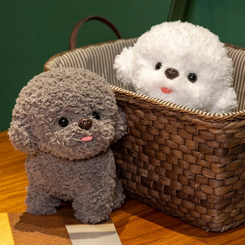 20/30CM Cute Bichon Frise Plush Toys Soft Stuffed Animal Doll Lovely Puppy Dog Pet Toy