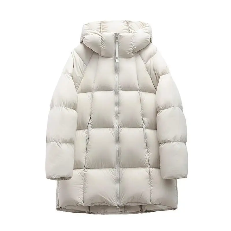 Down Padding Lightweight Padded Jackets White Duck Down Women's Winter Down Jacket Hooded Korean Version of The Casual Jacket