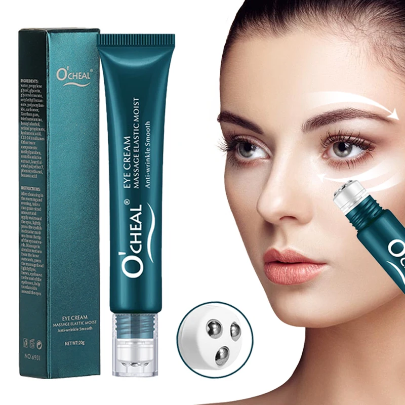 O‘Cheal Roller Massage Eye Cream Lightening Dark Circles Firming Skin Instant Eye Repair Serum Stick for Women Eyes Care