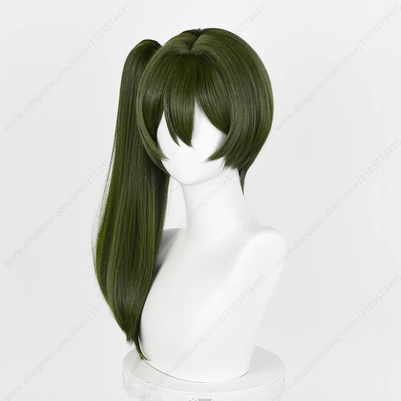 Ubel Cosplay Peruca 50 cm de comprimento rabo de cavalo cabelo sintético resistente ao calor