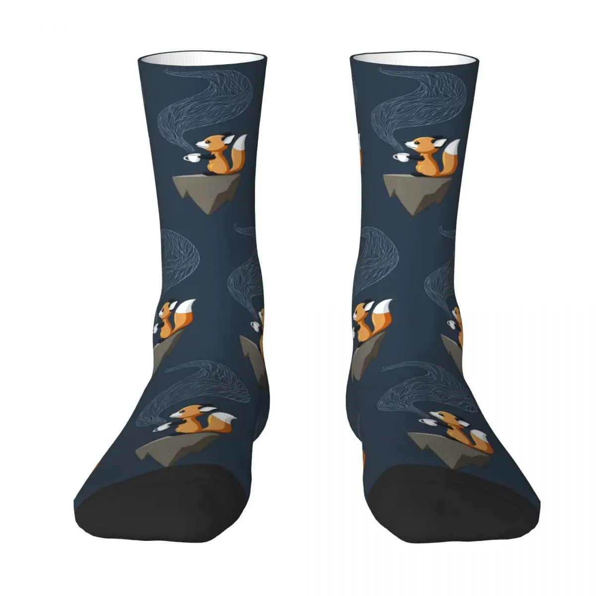 

Fox Tea Socks Harajuku Sweat Absorbing Stockings All Season Long Socks Accessories for Unisex Gifts