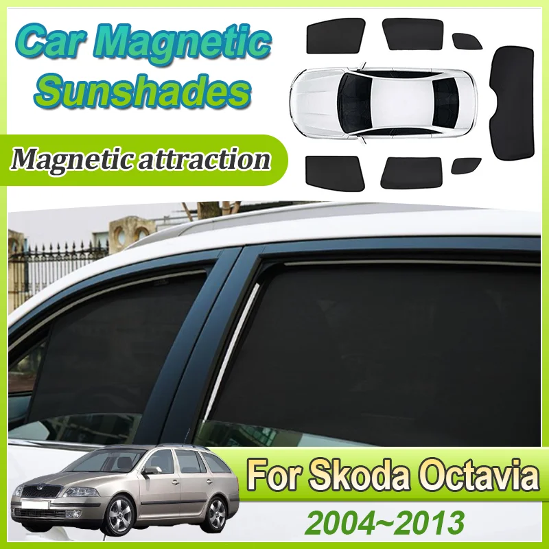 

Auto Parts For Skoda Octavia 1Z MK2 Wagon 2004~2013 Car Sunshade Anti-UV Privacy Protection Magnetic Coverage Blocking Curtain