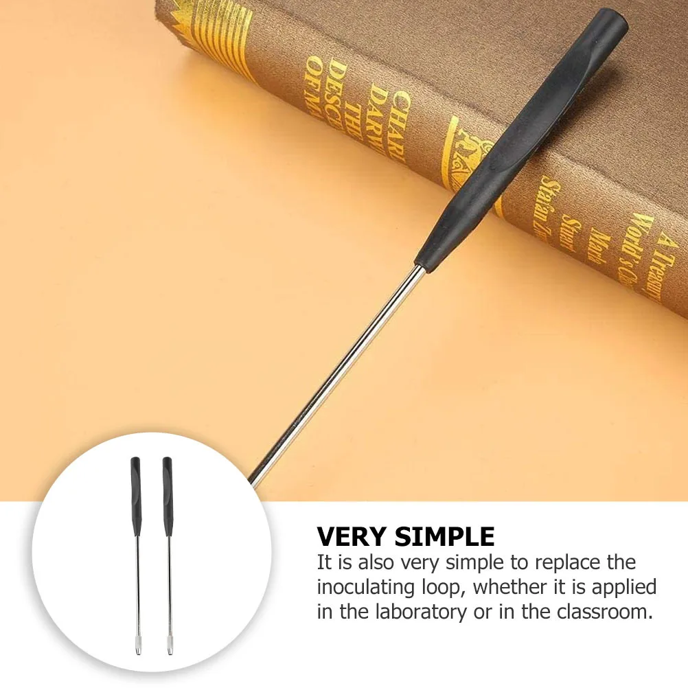 

2Pcs Full Copper Inoculation Rod Lightweight Durable Laboratory Tool Microbiology Inoculation Device Replacement Loop Kit