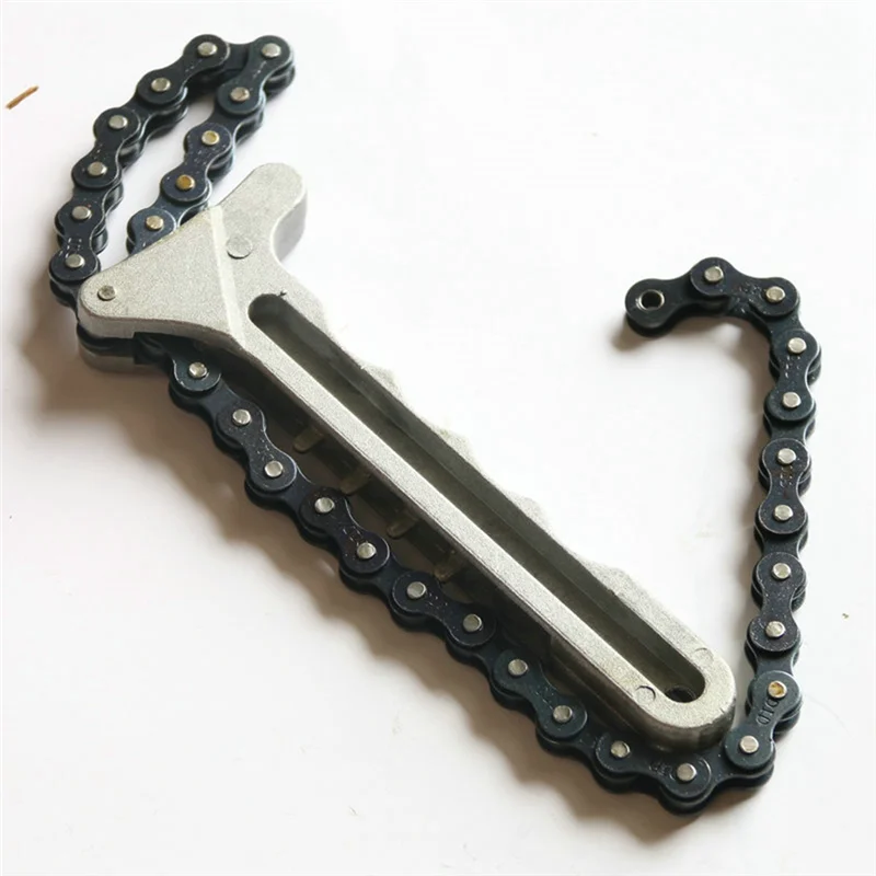 

Oil Filter Chain Wrench Pliers Remover Filter Wrench Car Engine Oil Grid Filter Chain Wrench Handle Wrench Disassembly Durable-Y