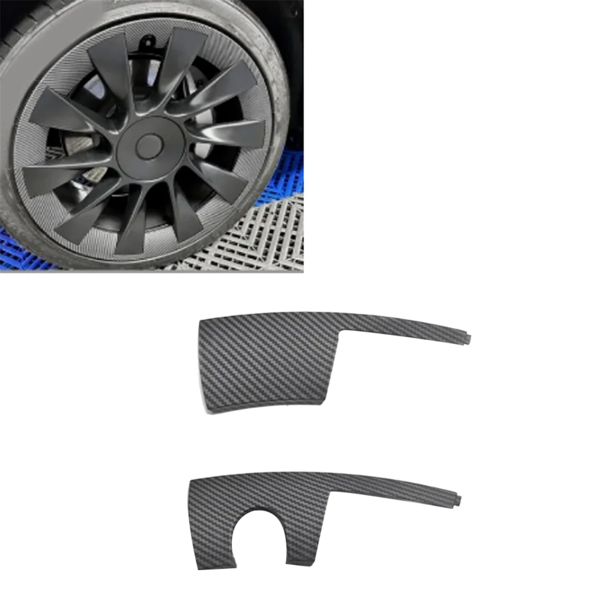

40Pcs for Tesla Model Y 2020-2023 Hub Cap Rim Patch 20 Inch Wheel Protectors Hubcap Accessories Carbon