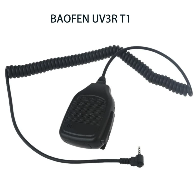  Portable 3.5MM Hand  Microphone Shoulder Speaker  Accessories  For Walkie-talkie BAOFEN UV3R T1