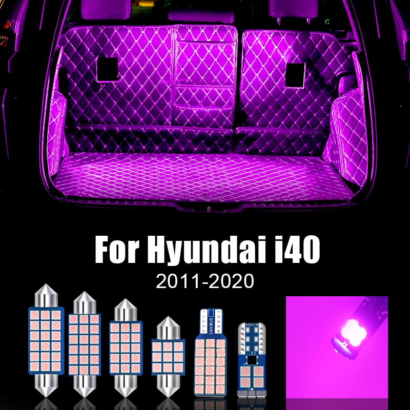 

Car LED Bulbs For Hyundai i40 2011-2015 2016 2017 2018 2019 2020 Dome Light Trunk Lamp Vanity mirror Glove Box lights Accessori