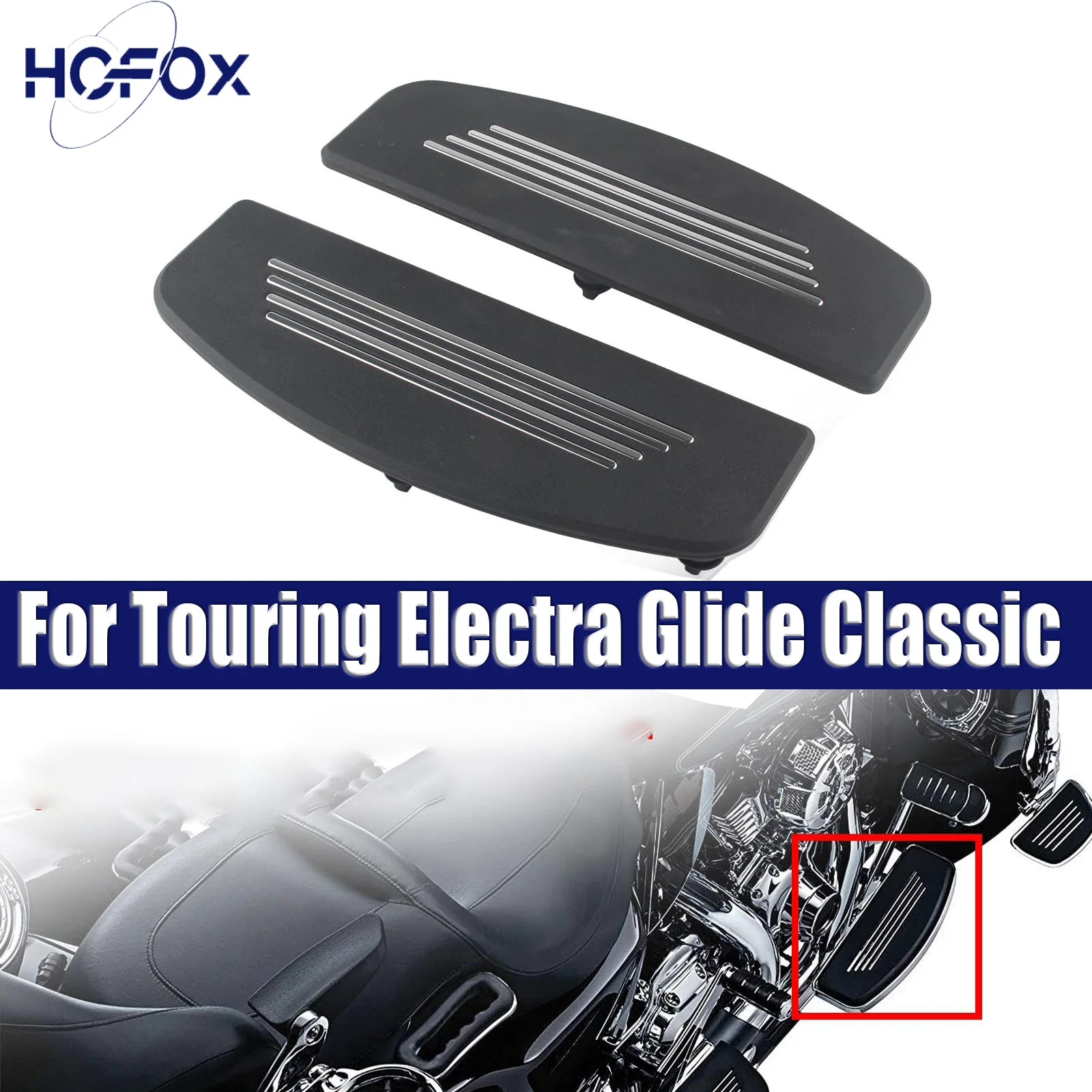 

Motorcycle Rider Footboard Kit For Touring Electra Glide Classic Front Rider Insert Footboards