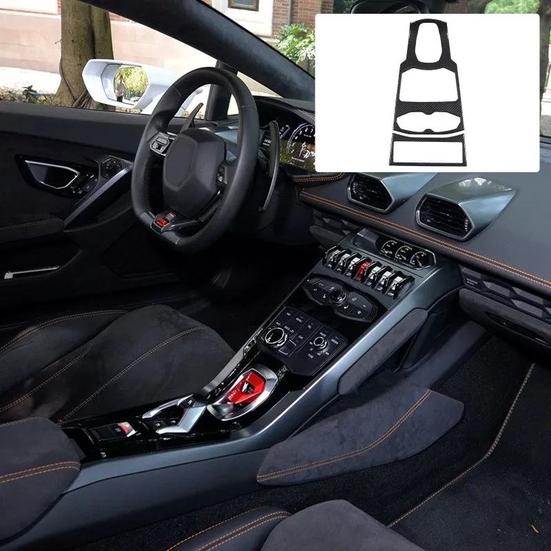 

Наклейка на панель центральной консоли с кнопками мультимедиа из настоящего карбона для Lamborghini Huracan 580/610 2014-2018 годов, автомобильные аксессуары