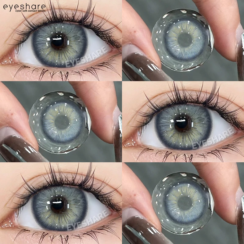 EYESHARE NEW Color Contact Lenses For Eyes Natural Eye Green Color Lens Cosmetic Soft Eye Lenses Blue Beauty Pupils Gray Eye