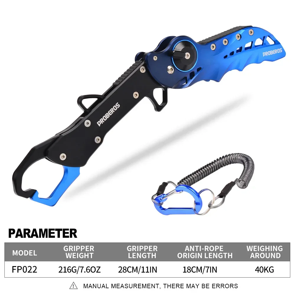 Fish Lip Gripper 216g 28cm Aluminum Alloy Foldable Fish Controller Big fish Clamp Fishing tool Multifunctional Plier Fish Pliers