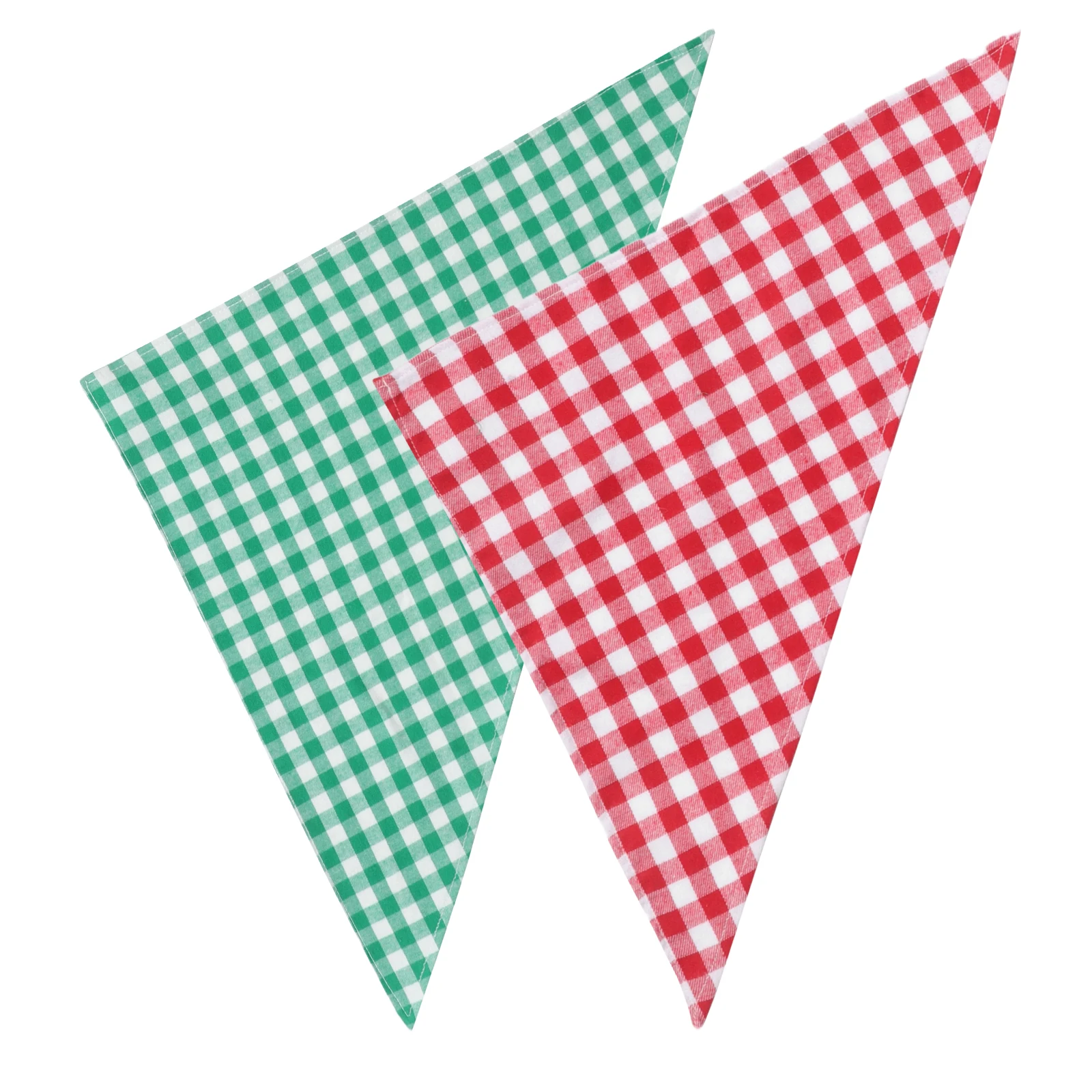 

2Pcs Pet Triangle Bandana Stylish Plaid Pattern Drool Absorbing Washable Bib for Small Dogs Cats Daily Wear Outdoor Use