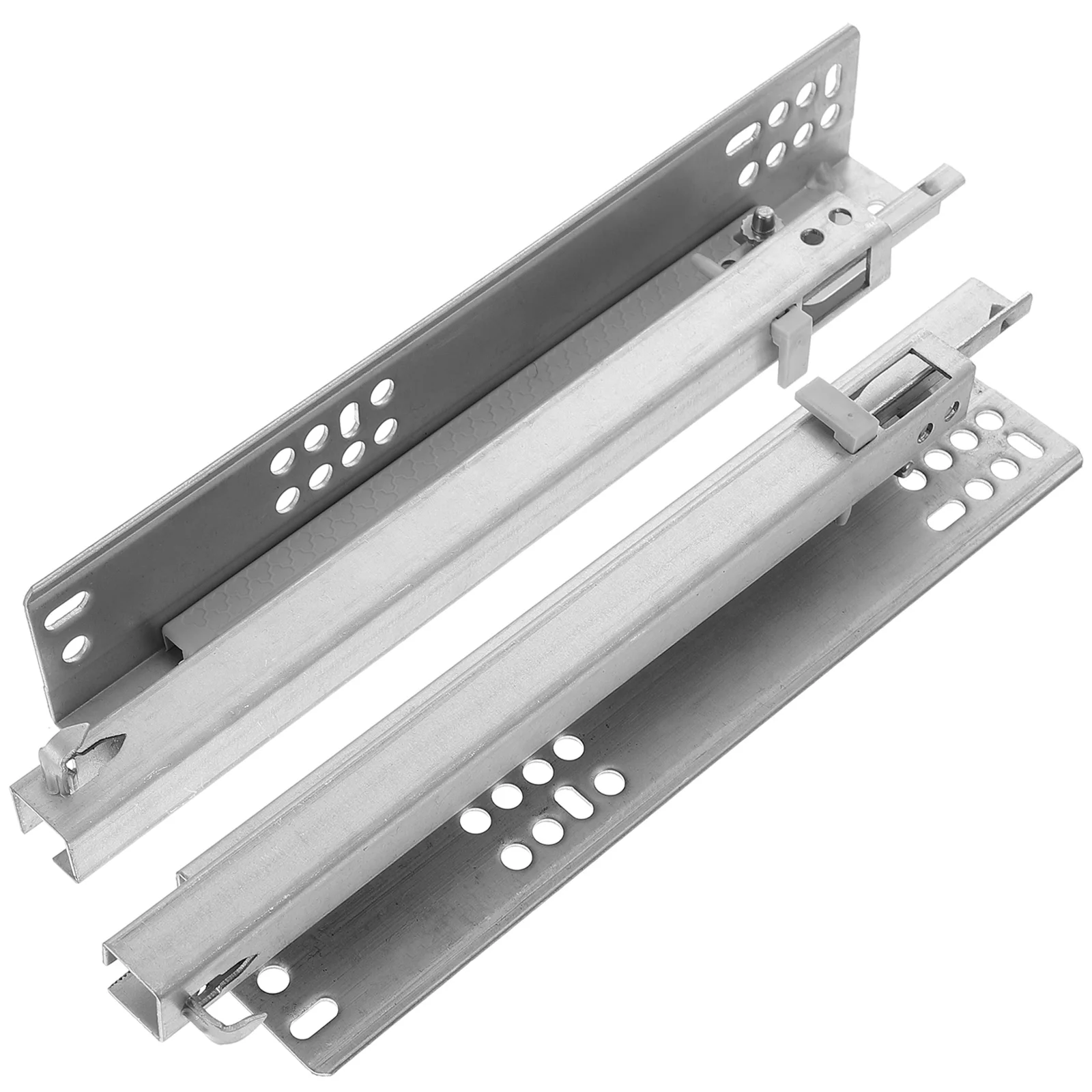 

2Pcs Heavy Duty Drawer Slides Replacement Soft Close Cabinet Rails Damping Buffer Anti Rust